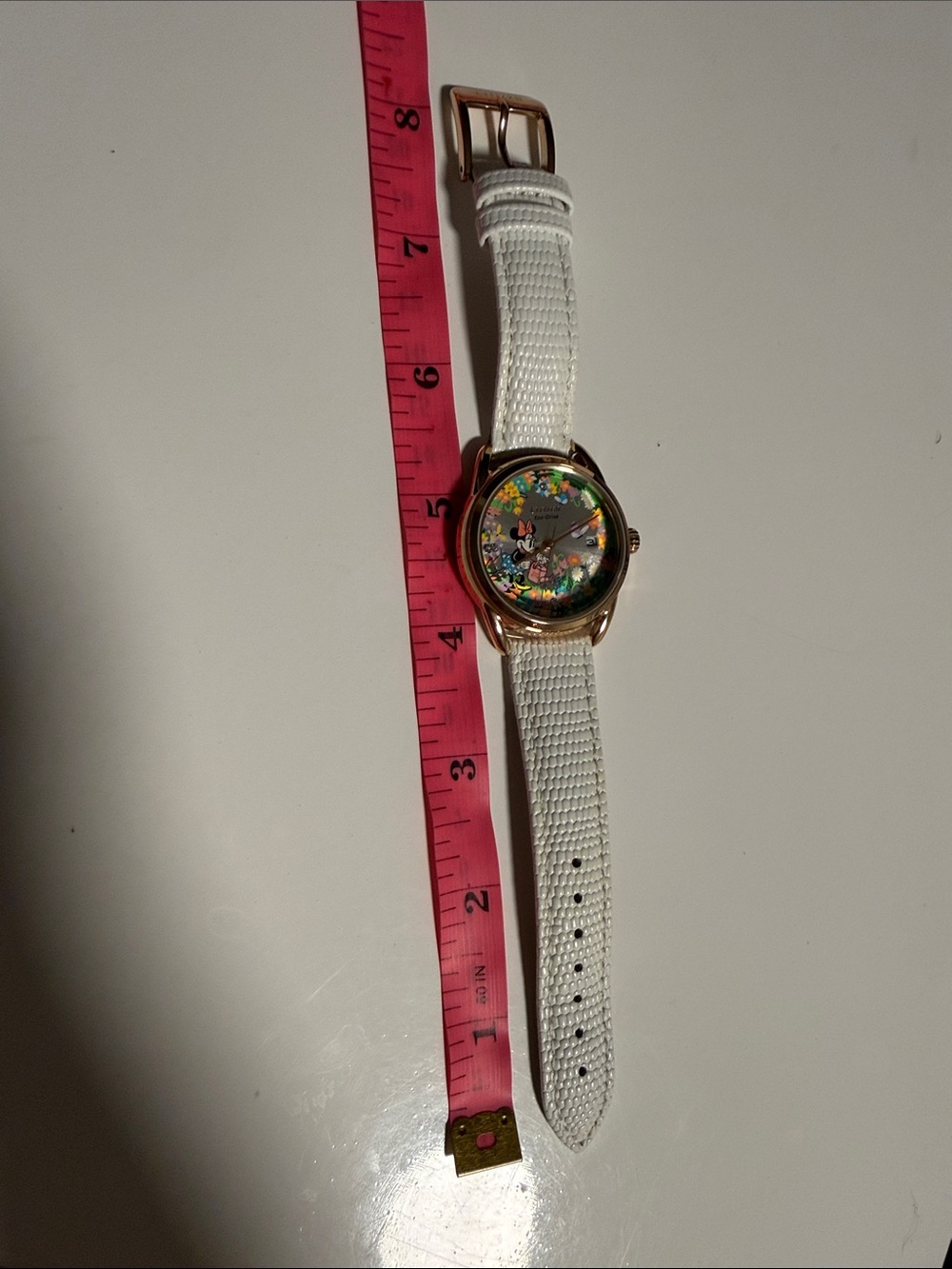 Citizen Disney Collection Gardening Minnie Three Hand White Leather Strap Watch - Picture 9 of 9